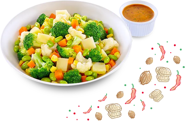 <p>Salad Rebus dengan Dressing<br>Wijen dan Daun Ketumbar</p>
