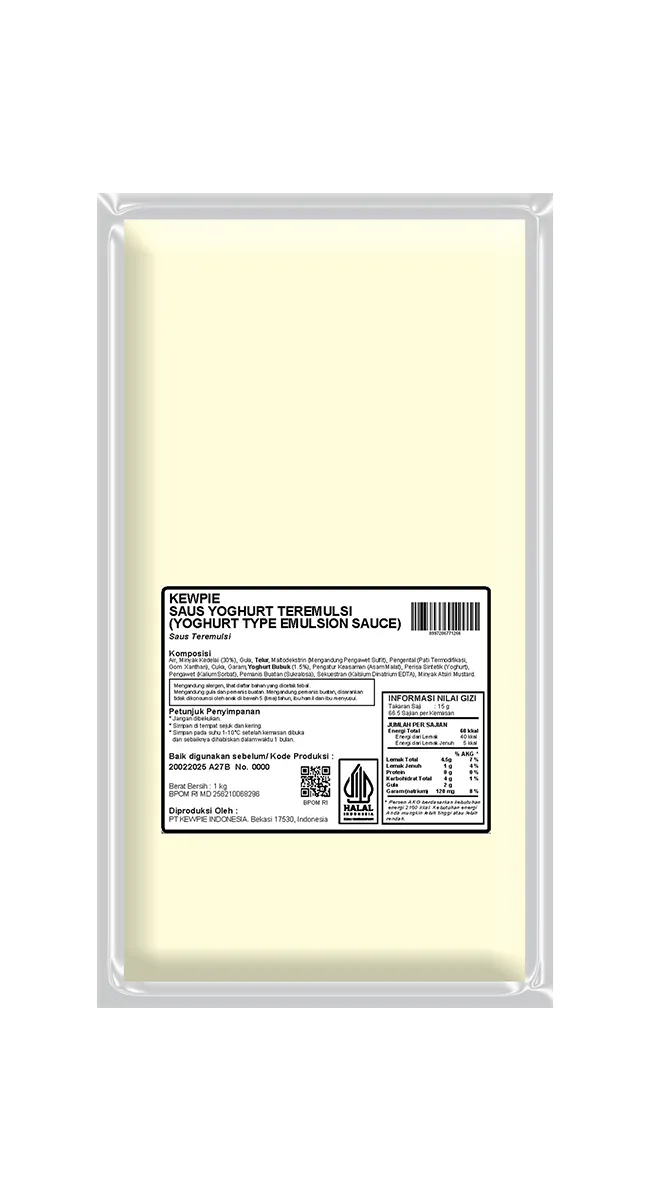 KEWPIE SAUS YOGHURT TEREMULSI (YOGHURT TYPE EMULSION SAUCE) 1 kg