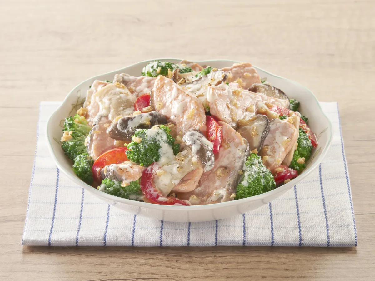 Salmon Broccoli Saute