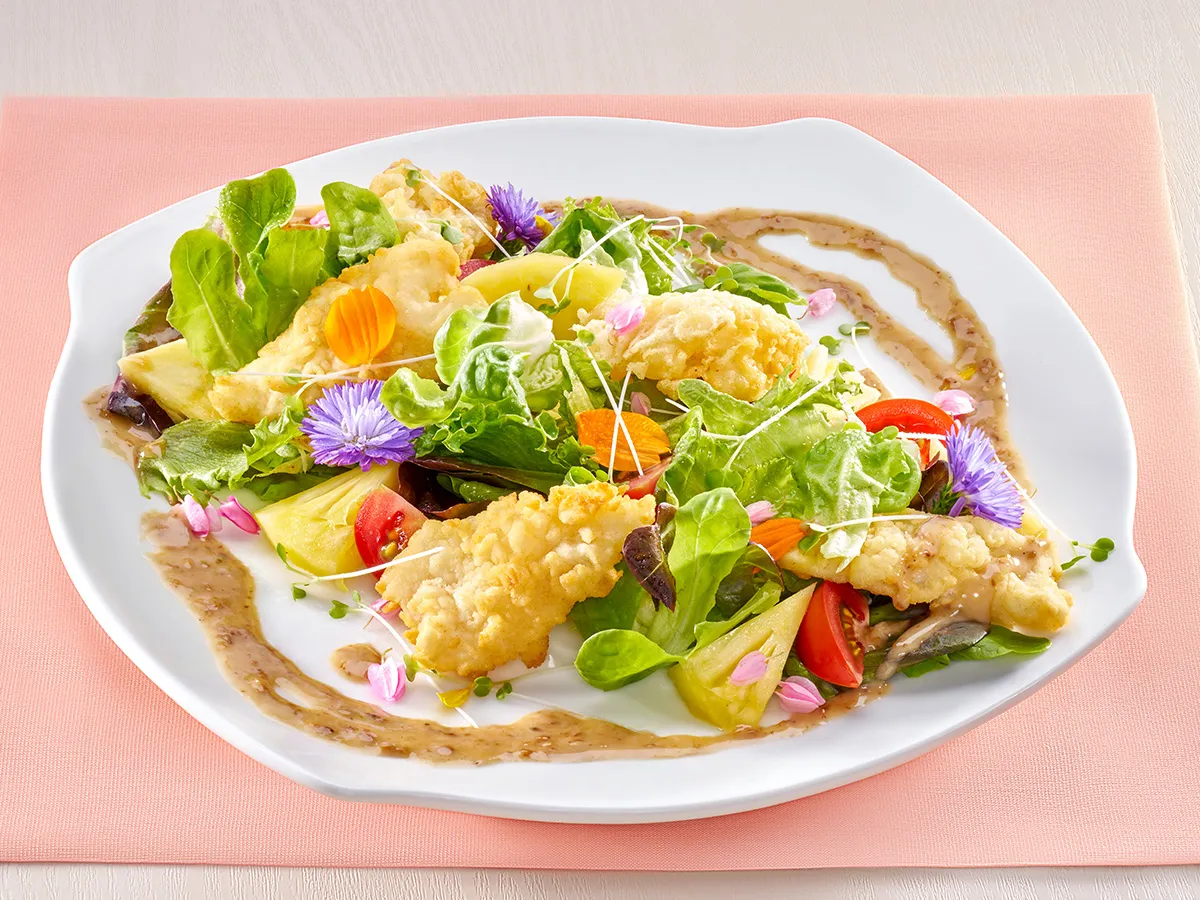 Salad with Fried Squid