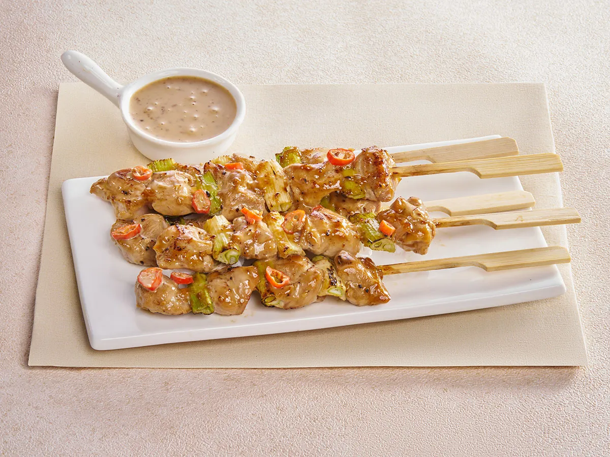 Japanese-style Chicken Skewer with Spicy Roasted Sesame