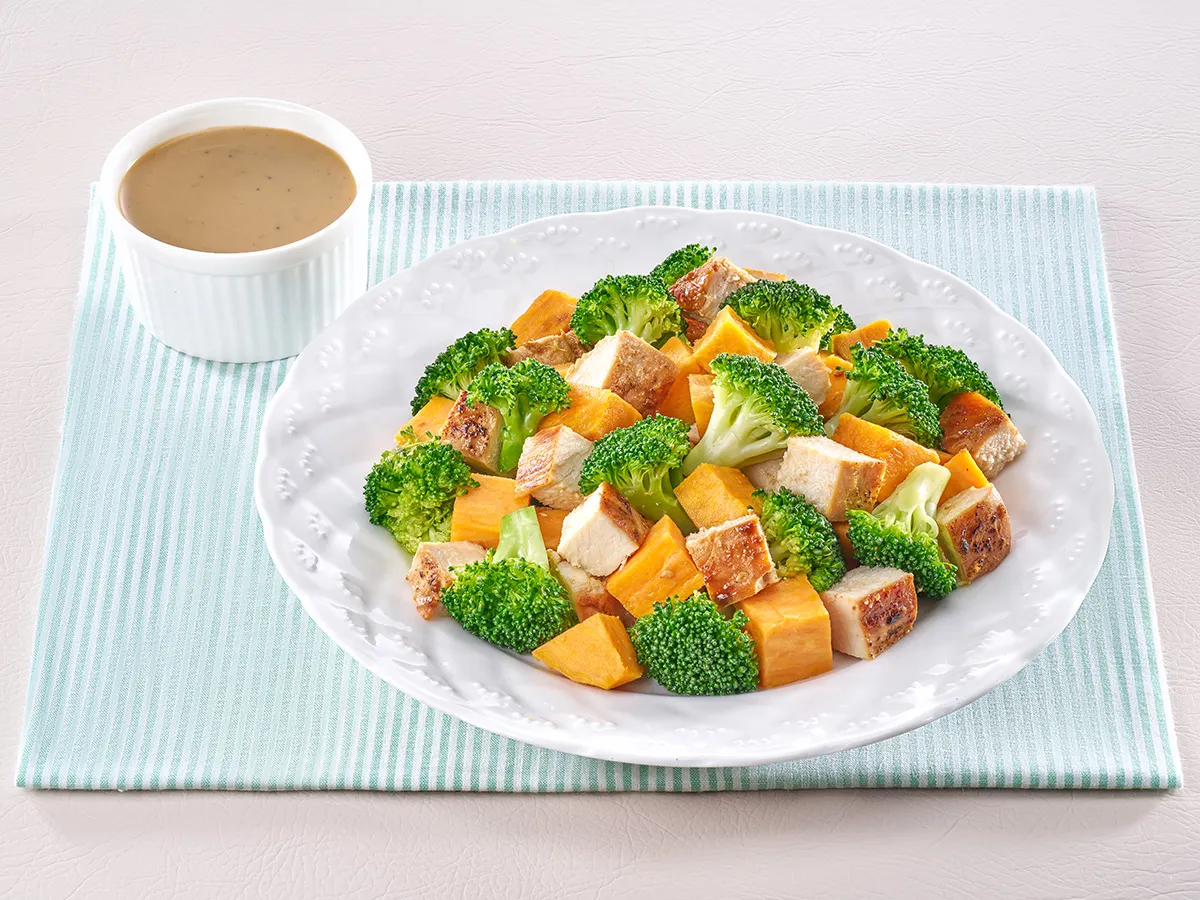 Sweet Potato, Broccoli, and Chicken Salad