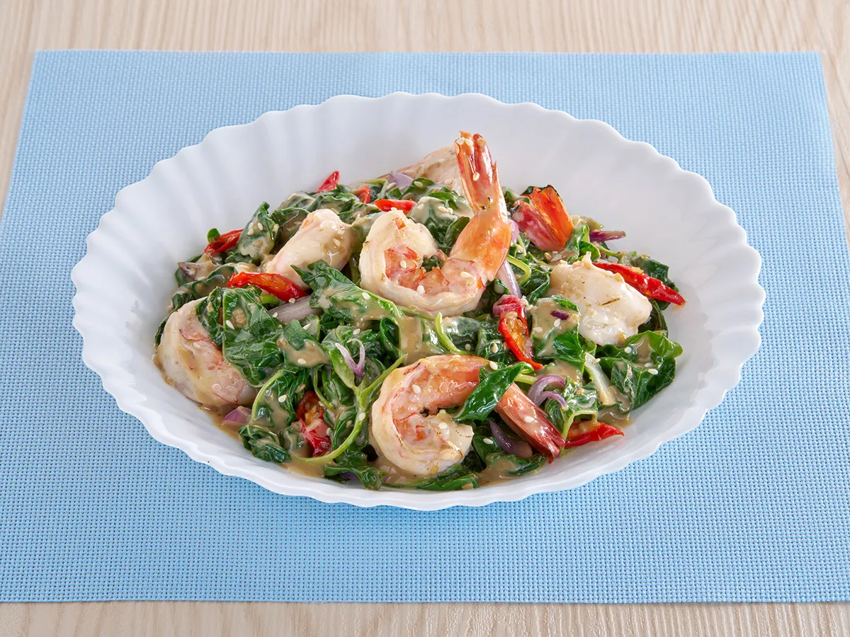 Shrimp Spinach Saute