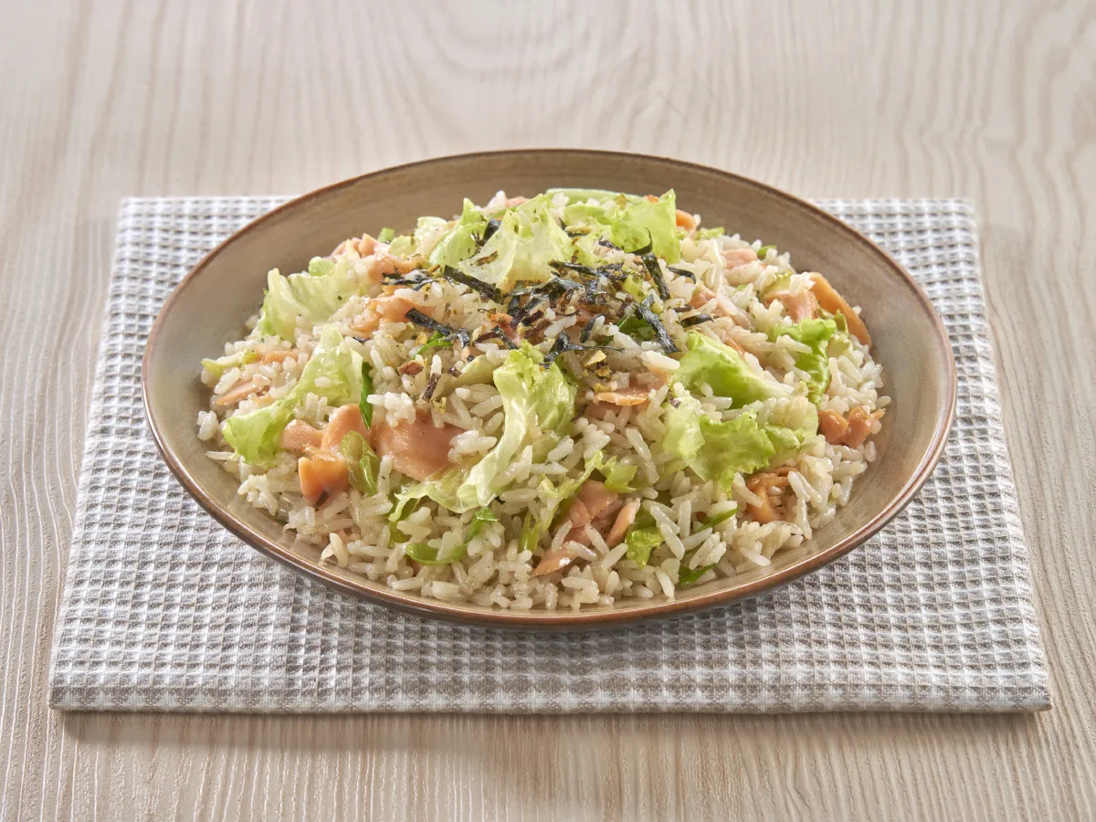 Lettuce Salmon Fried Rice