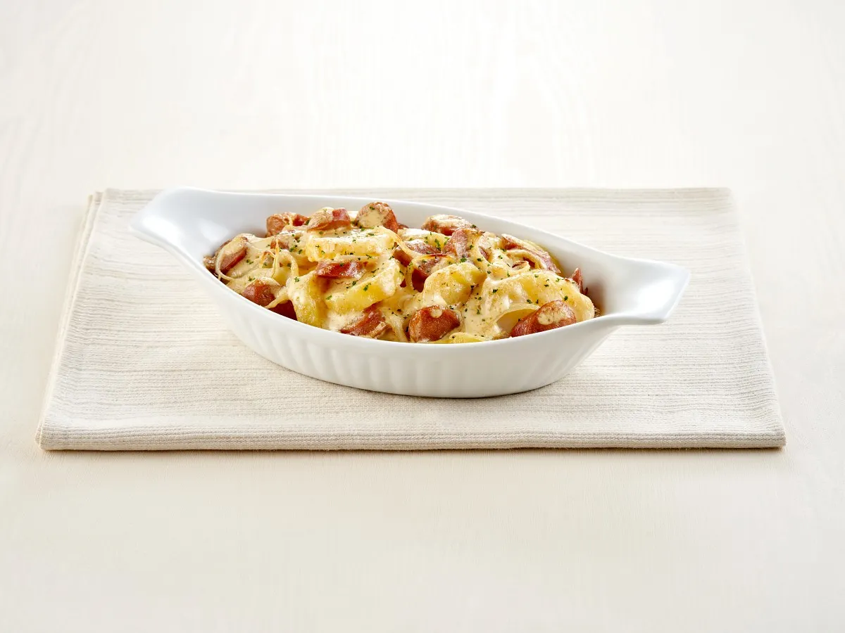 Sausage Curry Mayo Gratin