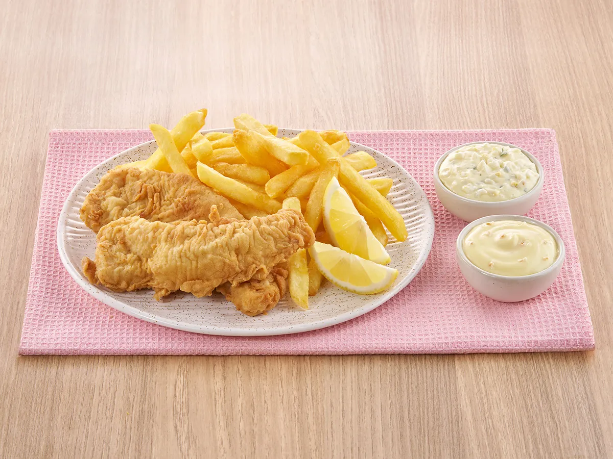 Fish and Chips dengan Saus Cocolan KEWPIE MAYONAIS ORIGINAL