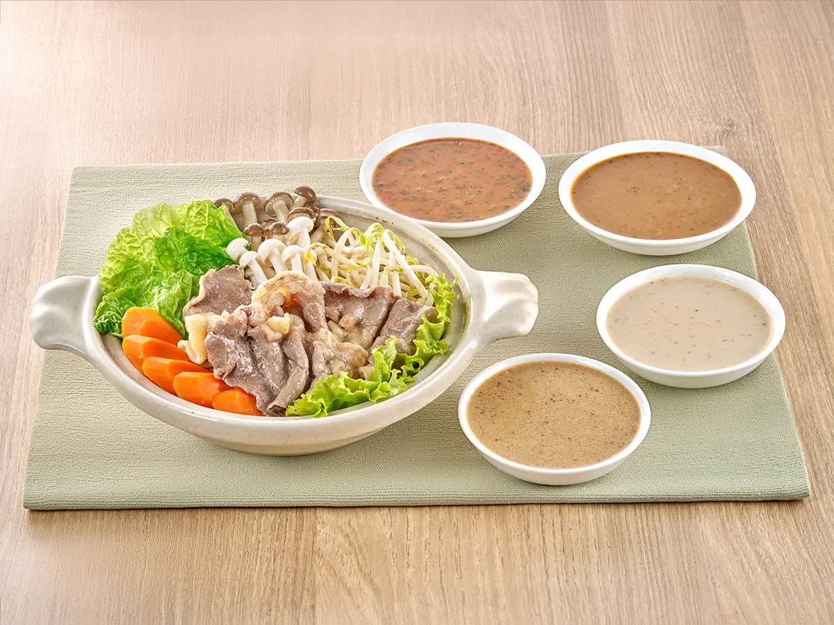Shabu-shabu dengan Aneka Saus Wijen Sangrai