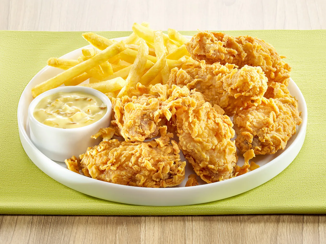 Mix Platter dengan Saus Bawang Bombay Mayo