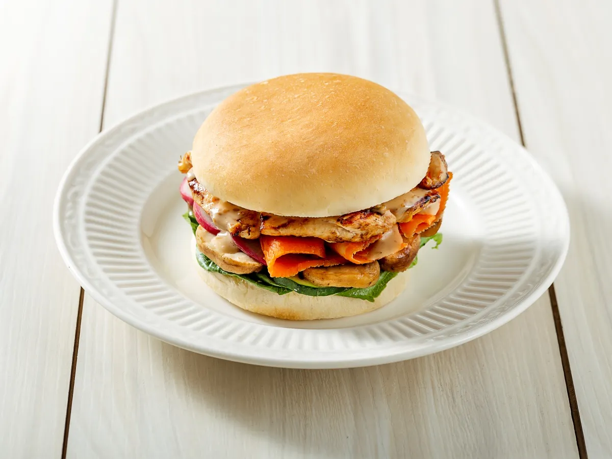Japanese Goma Chicken Burger