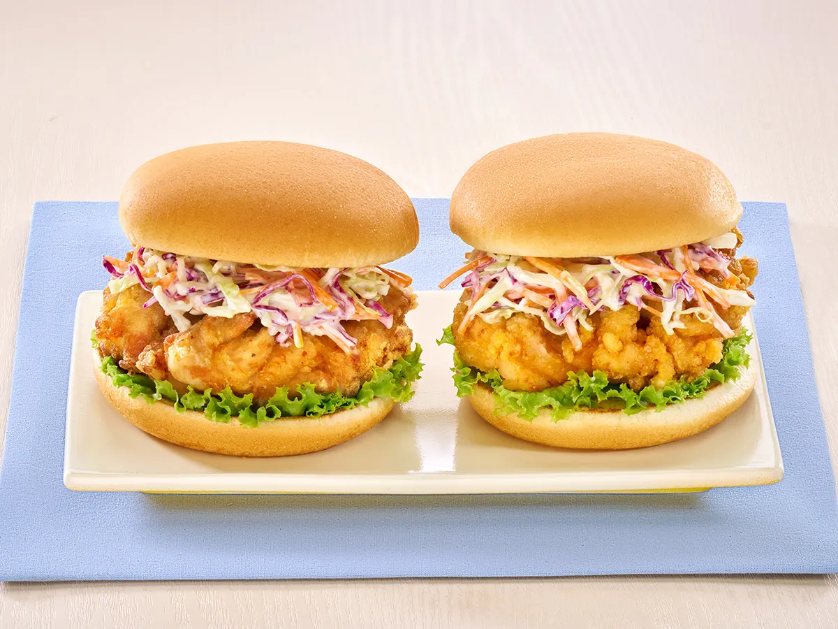 Chicken Burger with Coleslaw