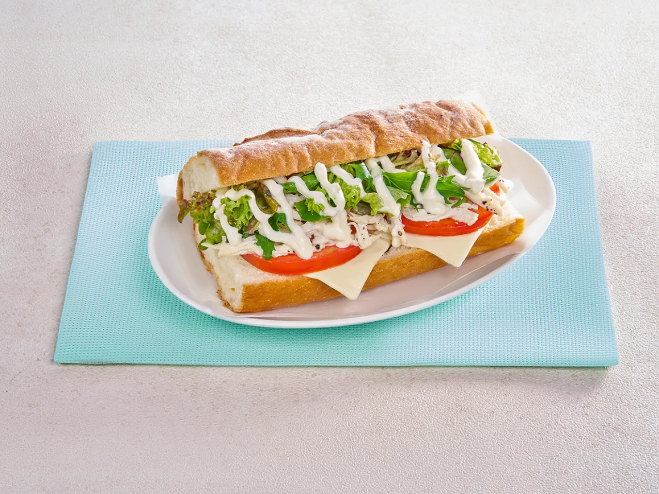Sandwich Isi Ayam dan Sayuran