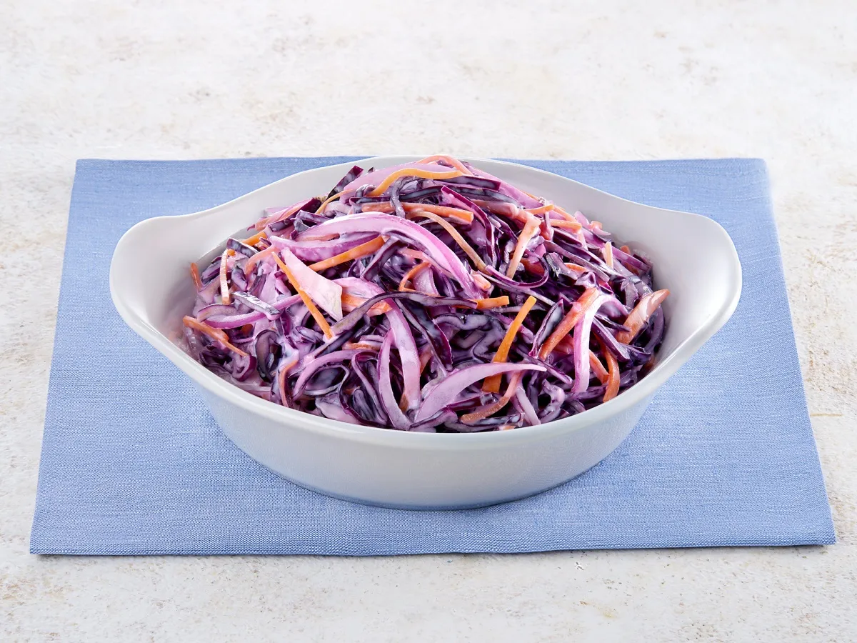 Purple Cabbage Coleslaw Salad