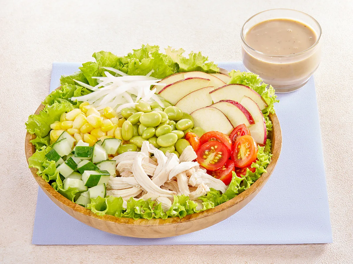 Colorful Vegetable and Chicken Salad