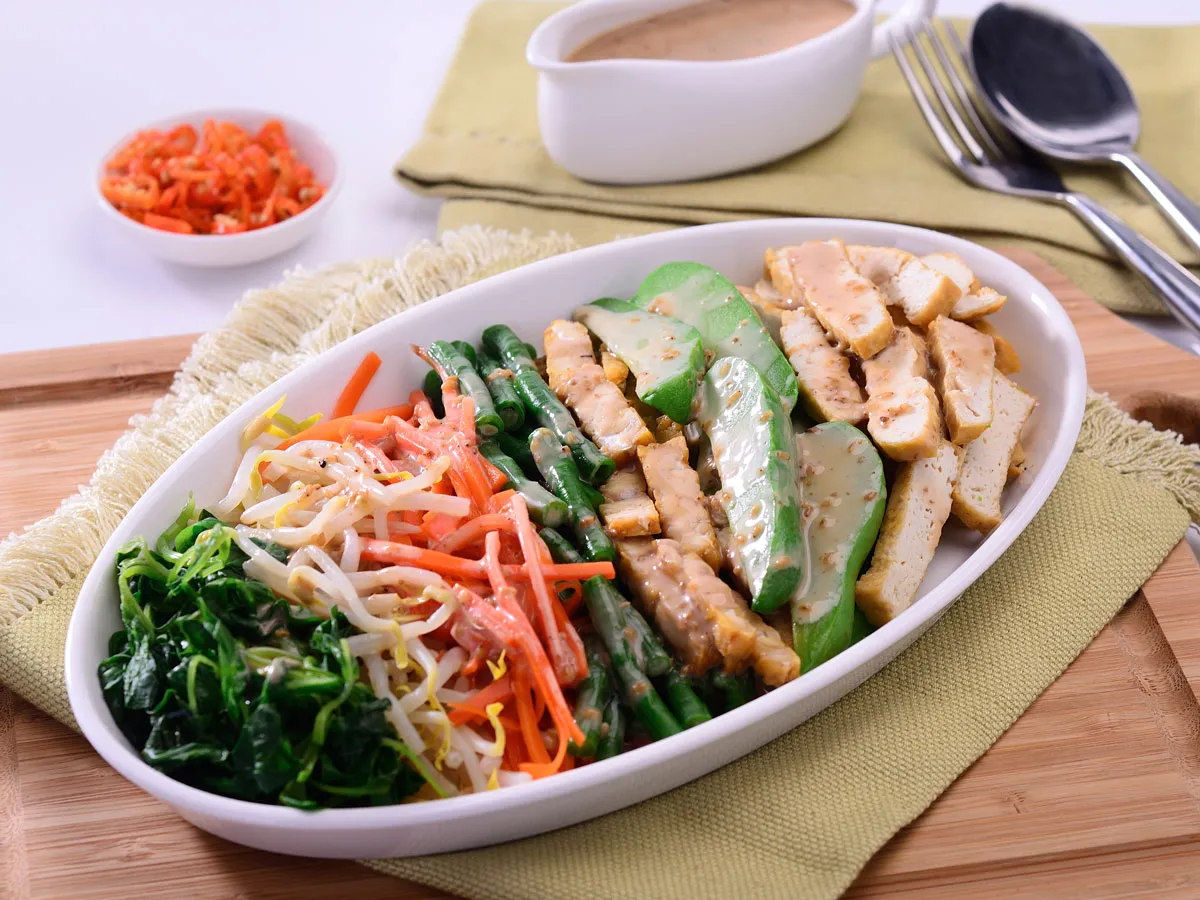 Vegetables with Roasted Sesame Dressing